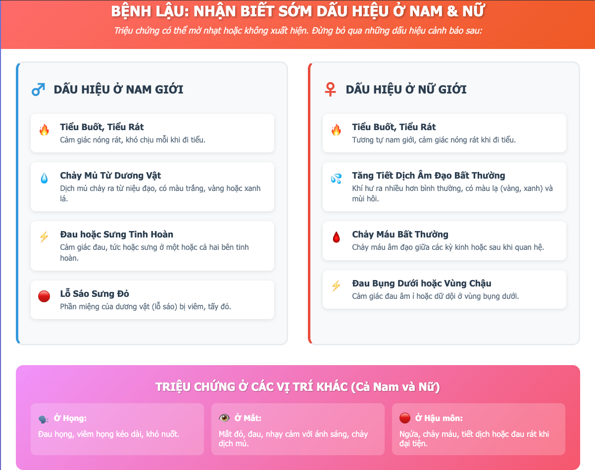 dấu hiệu bệnh lậu