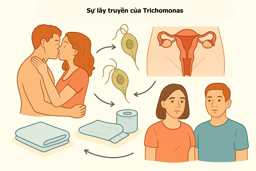 Trichomonas (trùng roi âm đạo) lây truyền qua đường nào